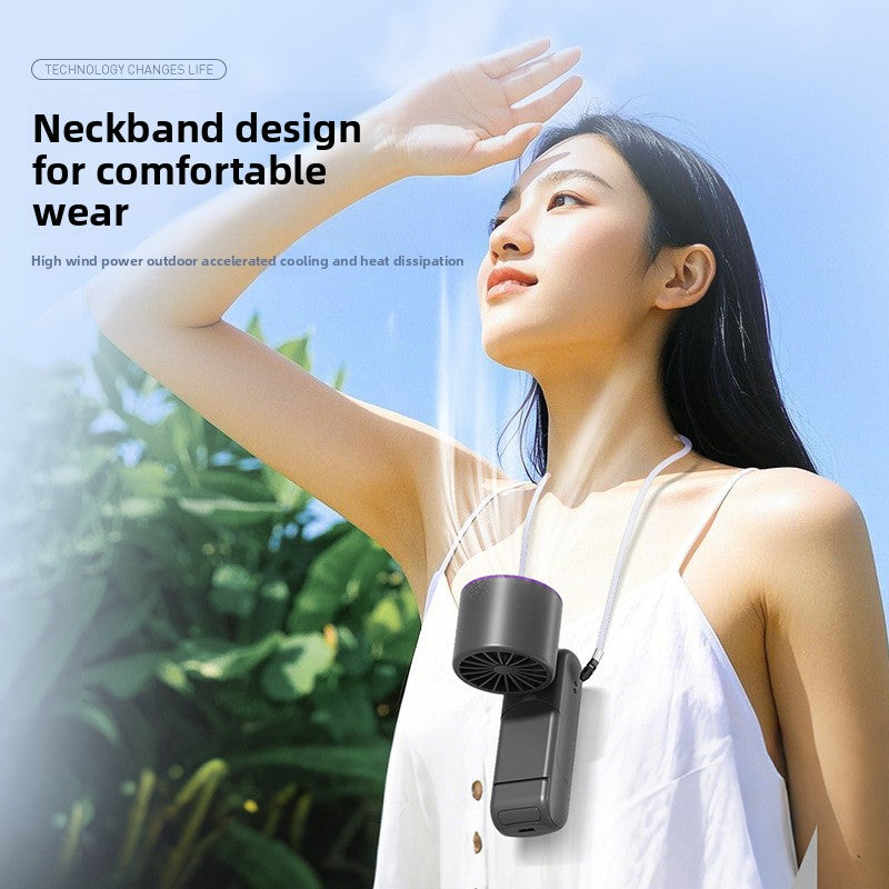 Handheld Cooling Fan with Semiconductor Technology