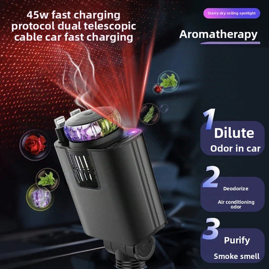 Five-in-one car aromatherapy charger