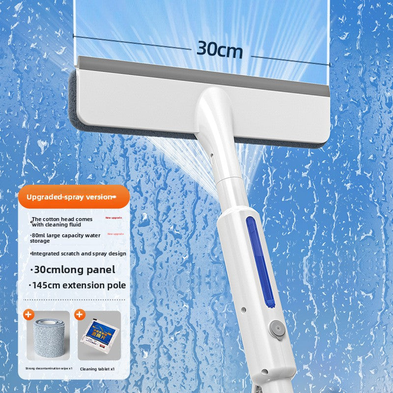 Extendable Window Cleaning Tool with Scrubbing Panel