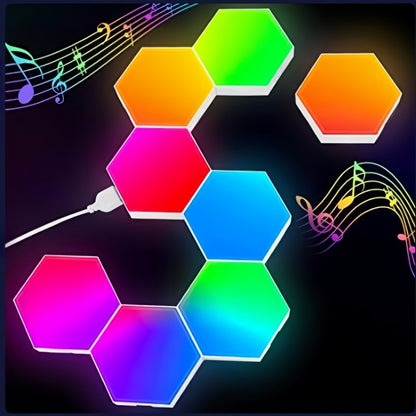 Hexagonal Quantum LED Wall Light
