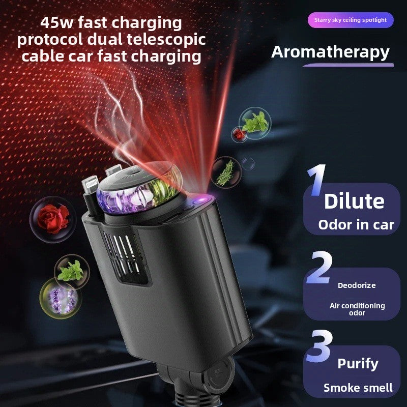 Five-in-one car aromatherapy charger