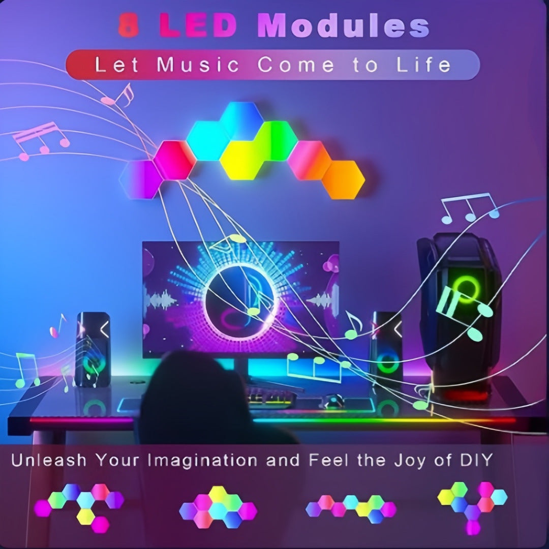 Hexagonal Quantum LED Wall Light