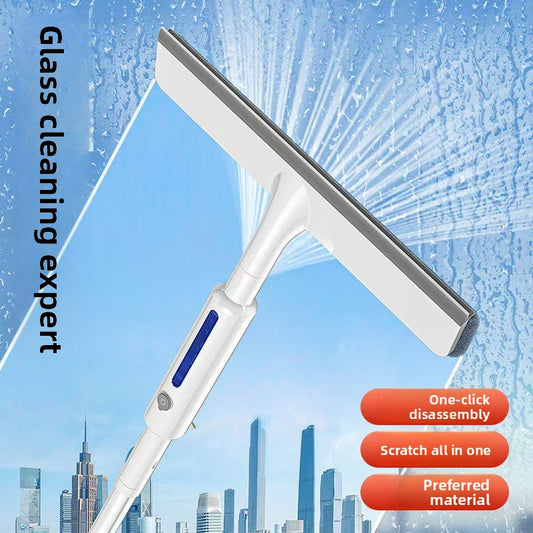 Extendable Window Cleaning Tool with Scrubbing Panel