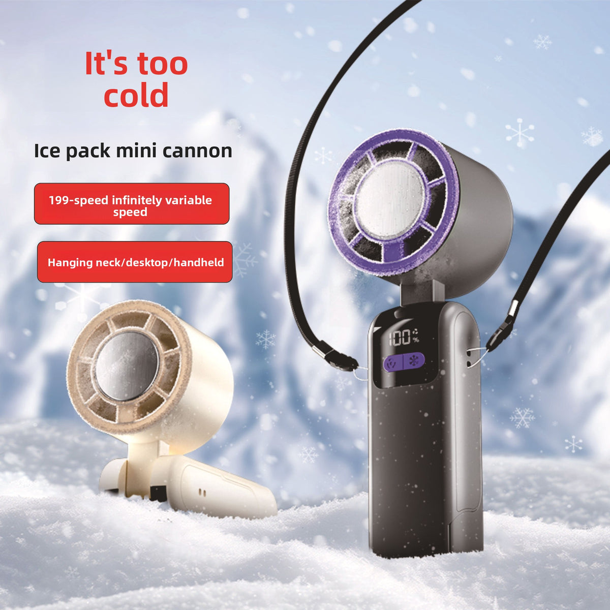 Handheld Cooling Fan with Semiconductor Technology
